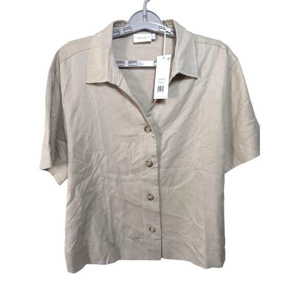 Cozy Earth Size Large 2 Piece Set Top Pants Lived‎ In Linen Sand Tan Lounge Wear - Picture 8 of 12